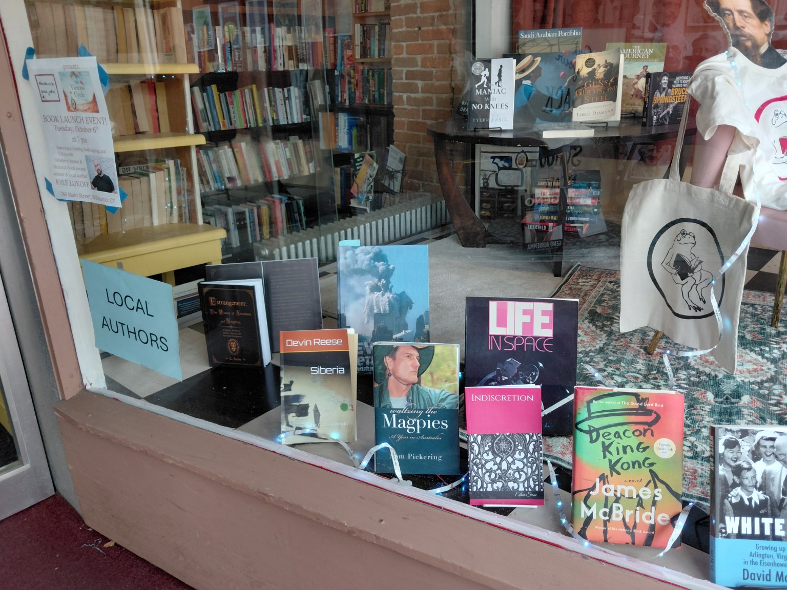 Local Authors window at The Book Joint
