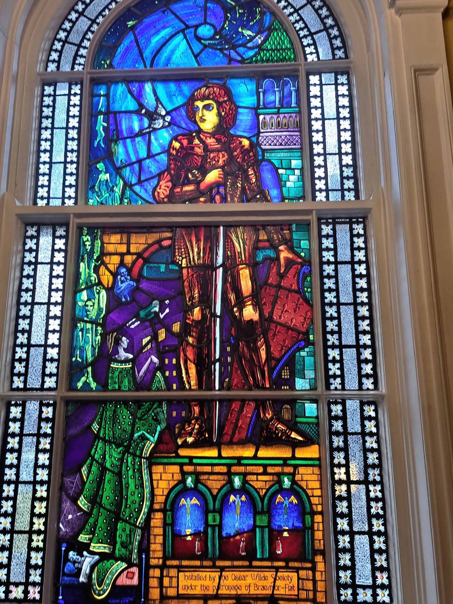 Oscar Wilde Society stained glass